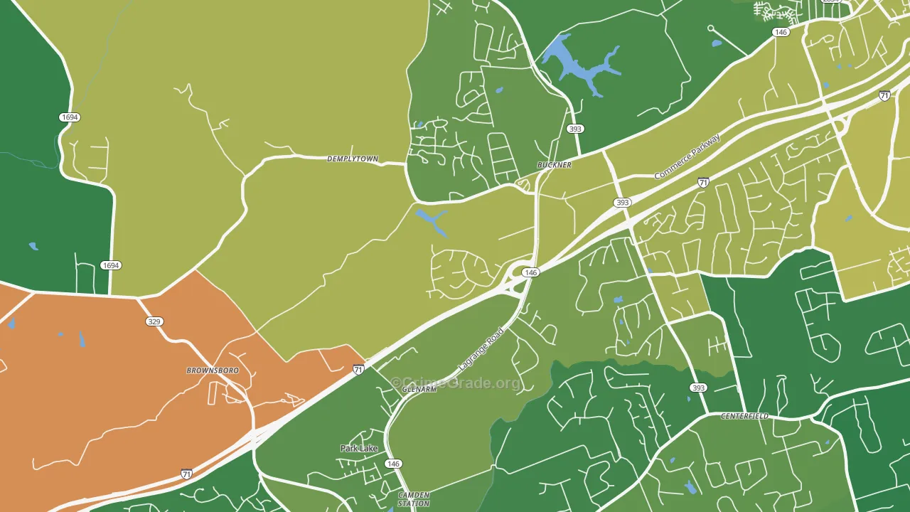 Buckner, KY Map of Assault Rates