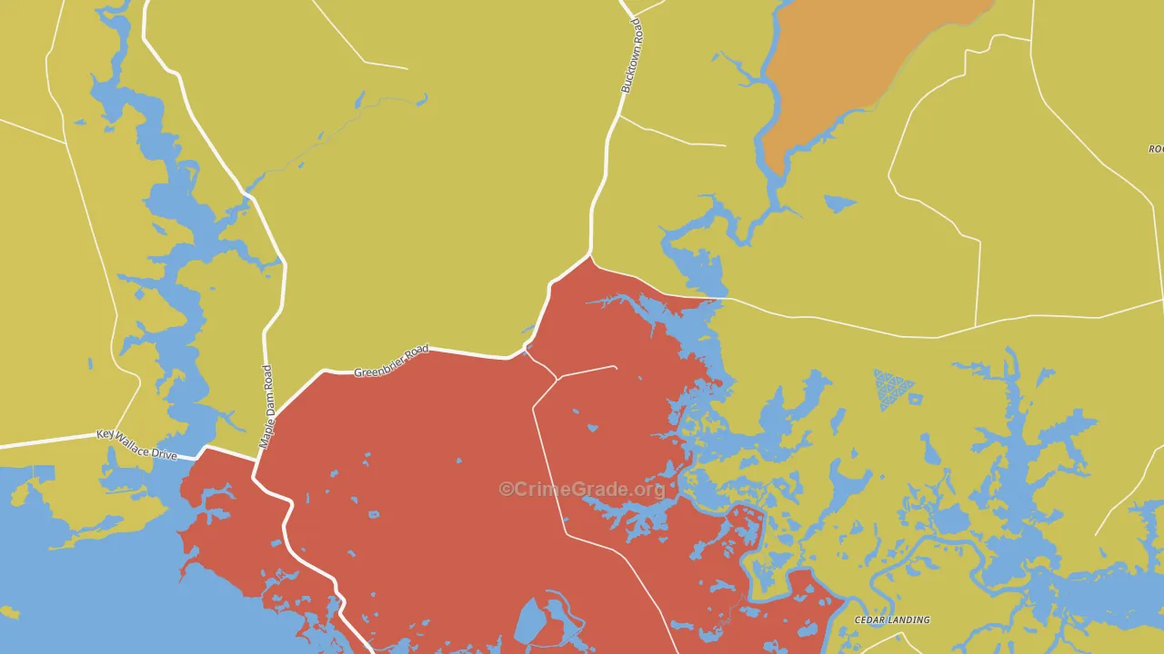 Bucktown, MD Map of Assault Rates