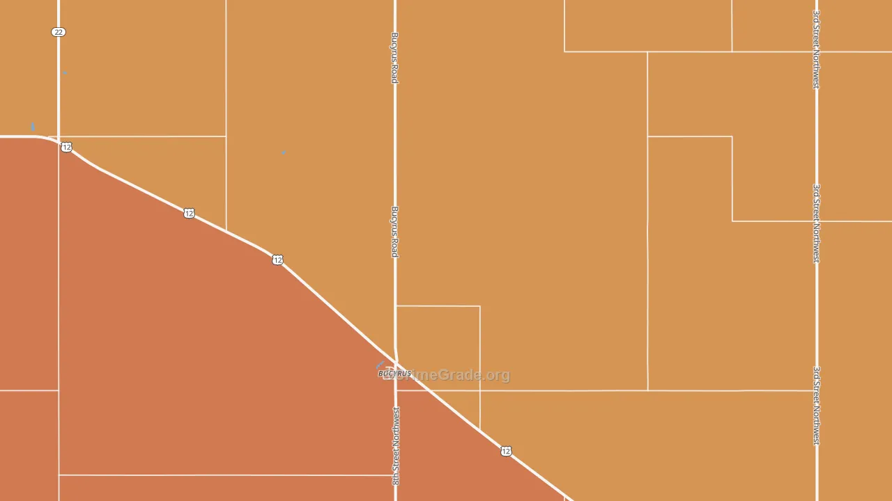 Bucyrus, ND Map of Assault Rates