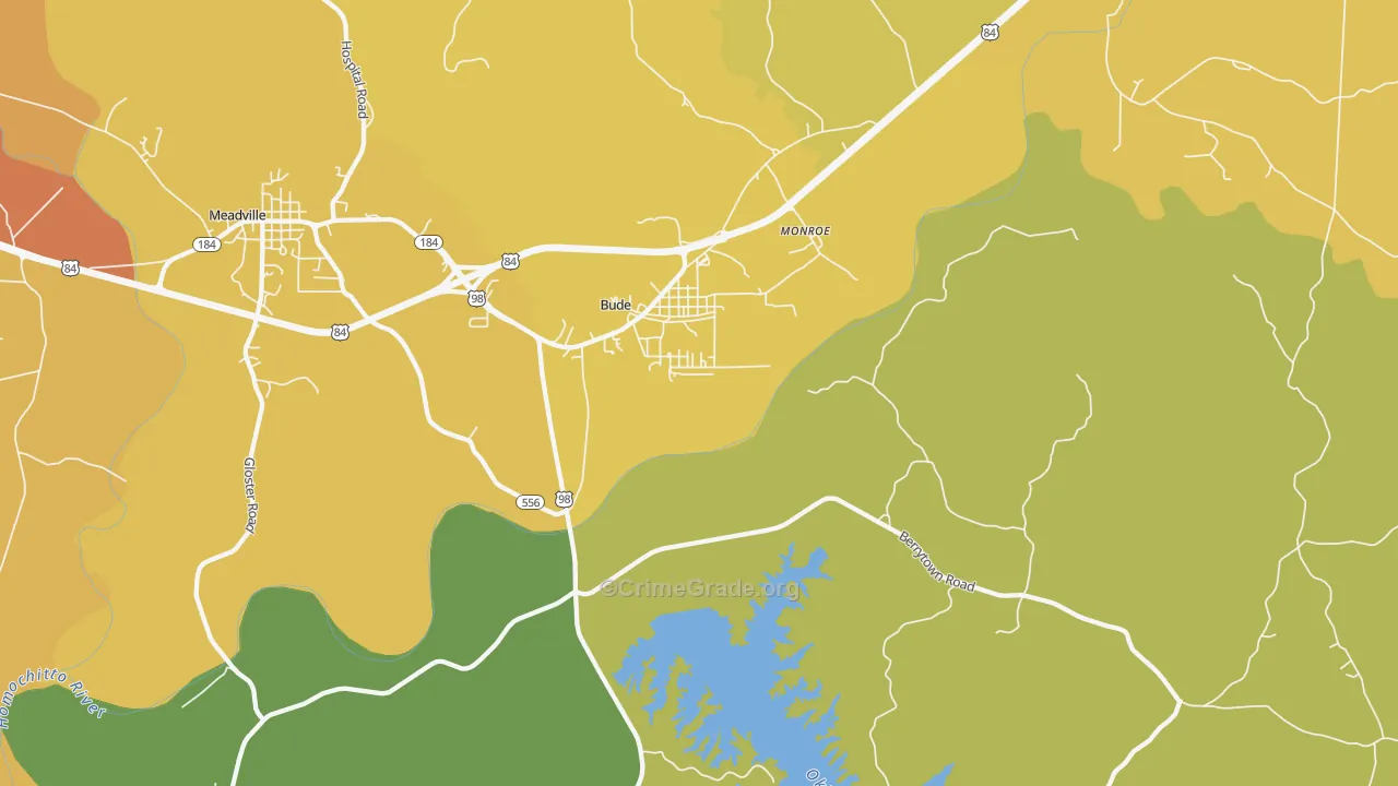 Bude, MS Map of Assault Rates
