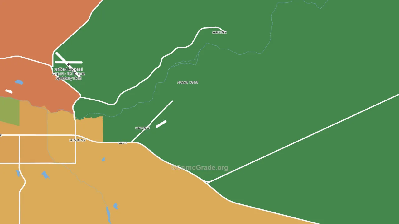 Buena Vista, AZ Map of Assault Rates