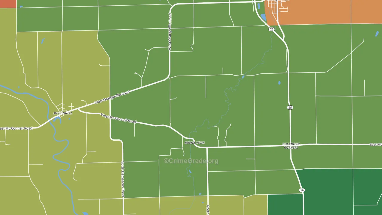 Buena Vista, IL Map of Assault Rates