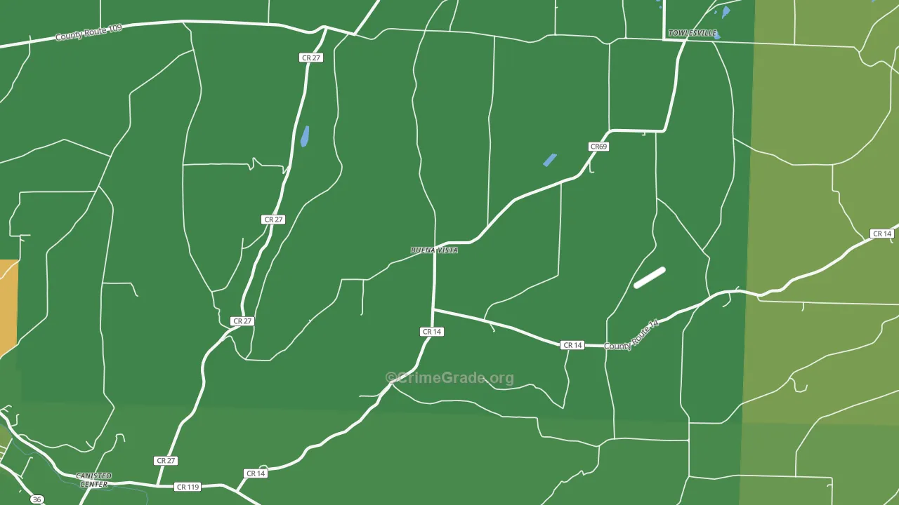 Buena Vista, NY Map of Assault Rates