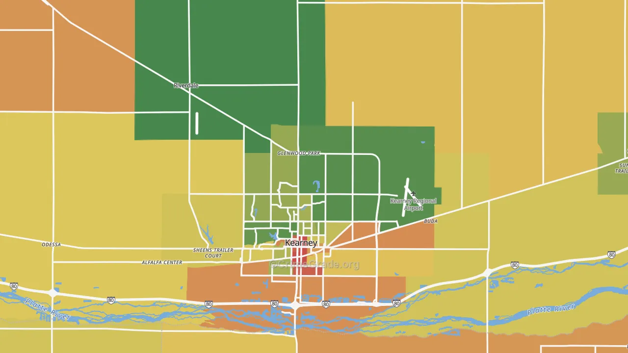 Buffalo County, NE Map of Assault Rates