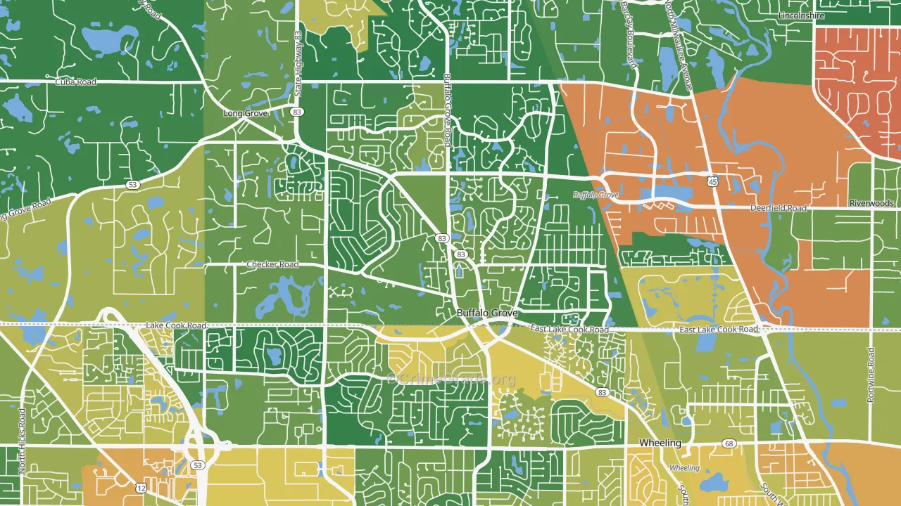 Buffalo Grove, IL Map of Assault Rates