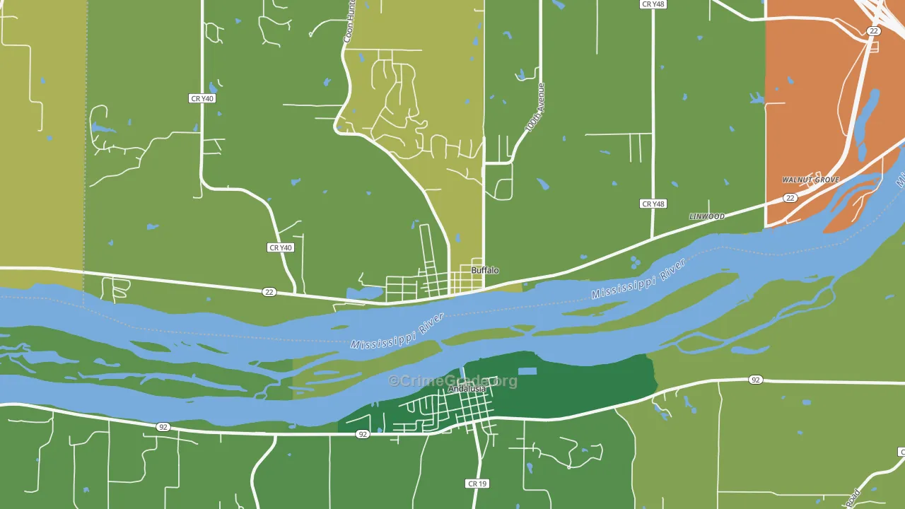 Buffalo, IA Map of Assault Rates