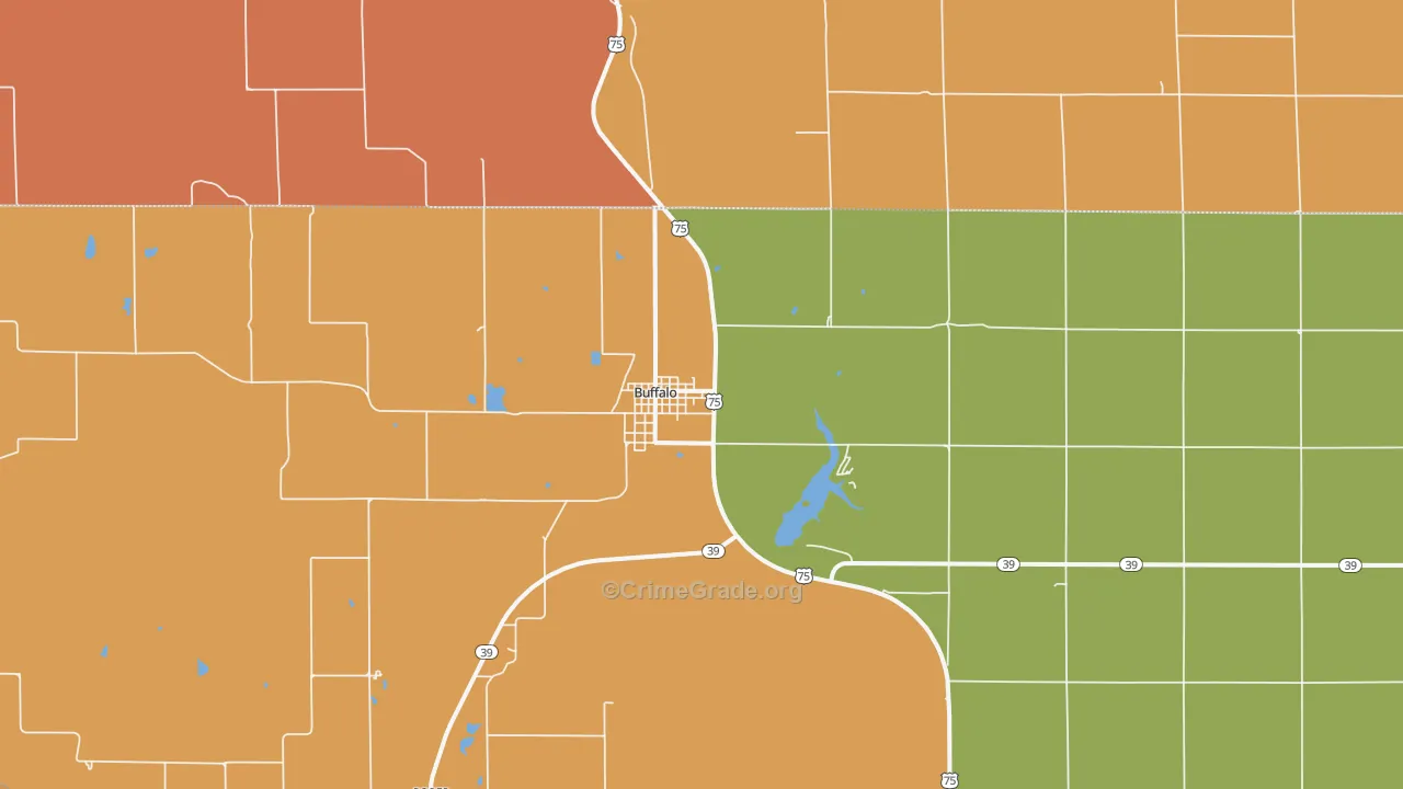 Buffalo, KS Map of Assault Rates