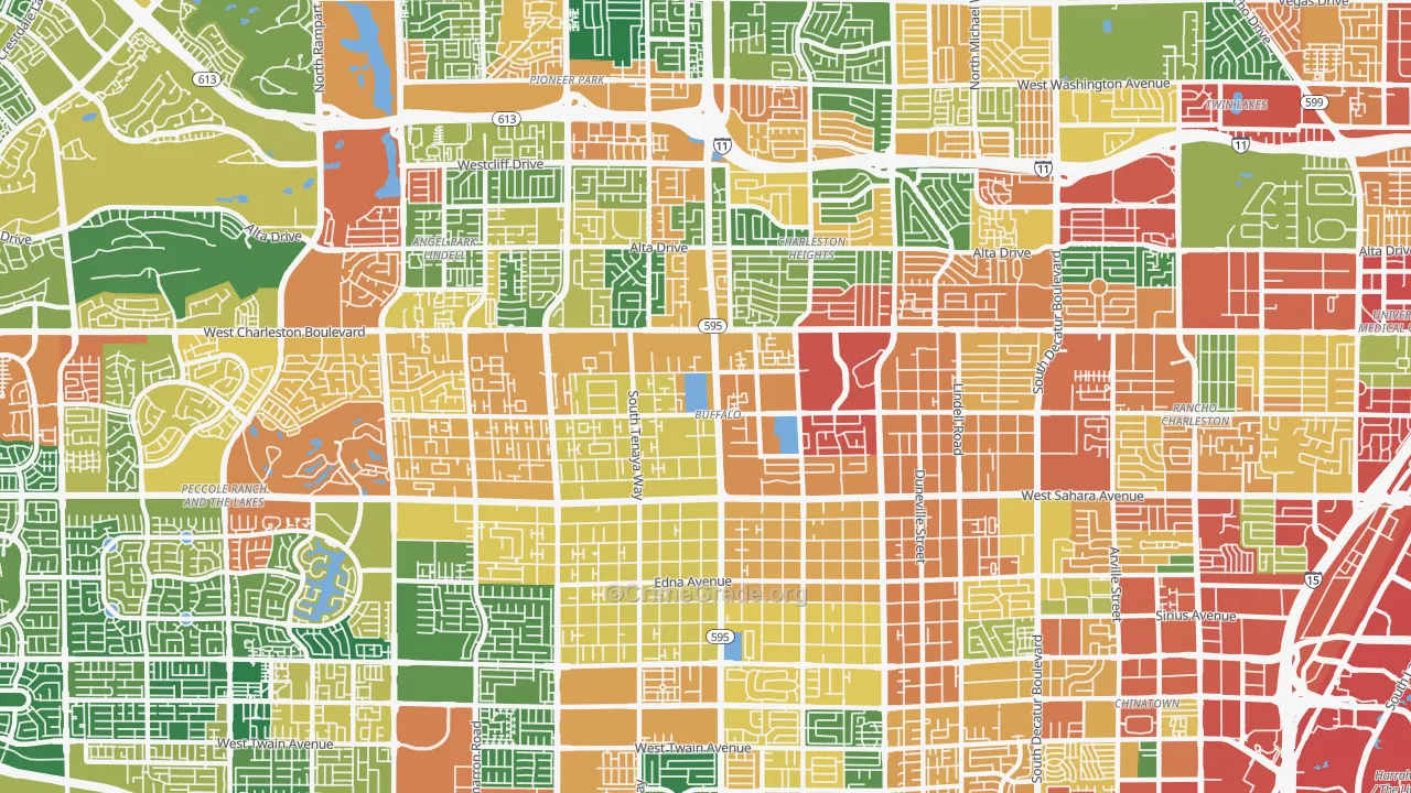 Buffalo, Las Vegas, NV Map of Assault Rates