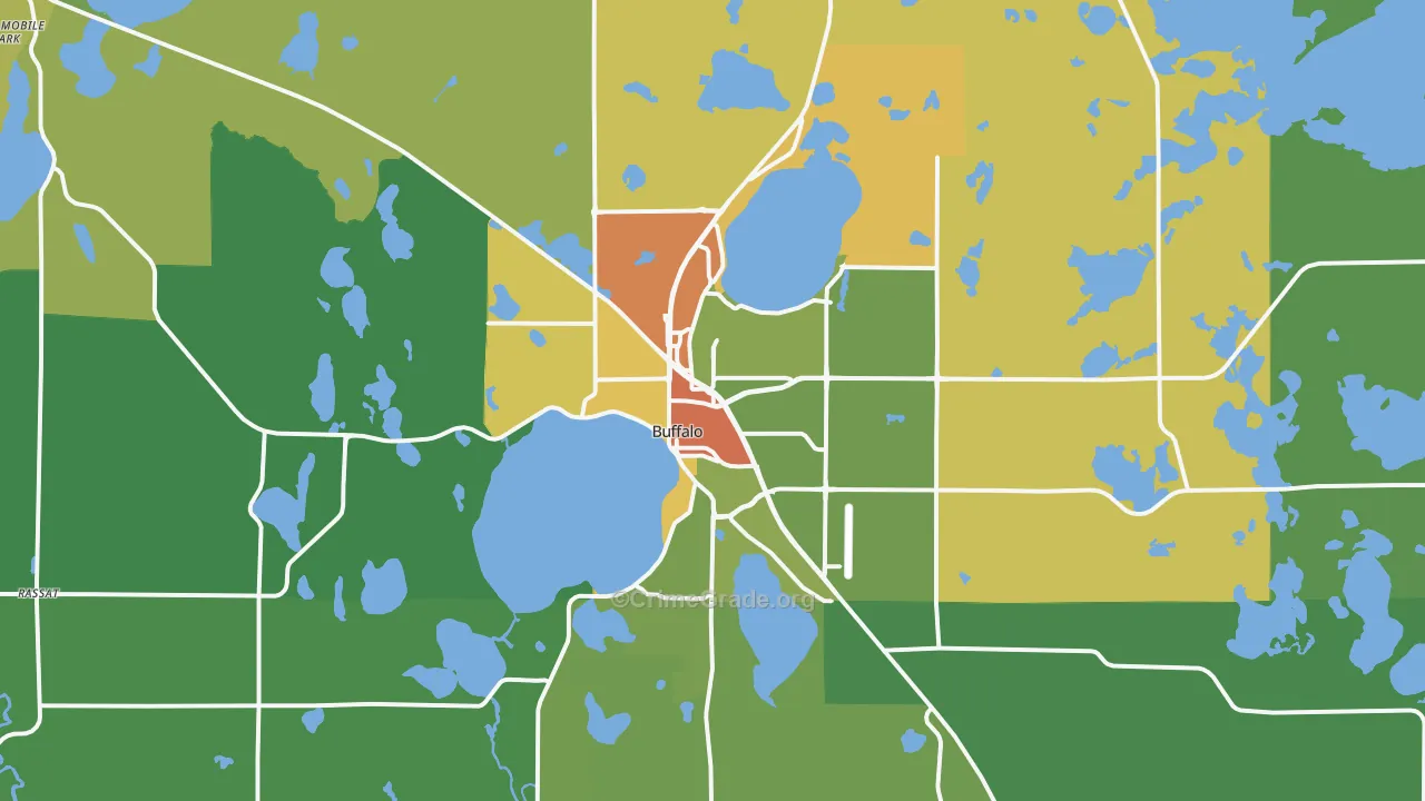 Buffalo, MN Map of Assault Rates