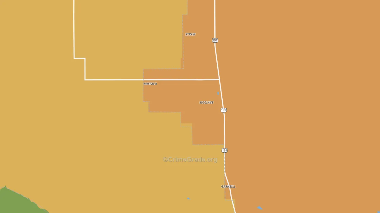 Buffalo, MT Map of Assault Rates