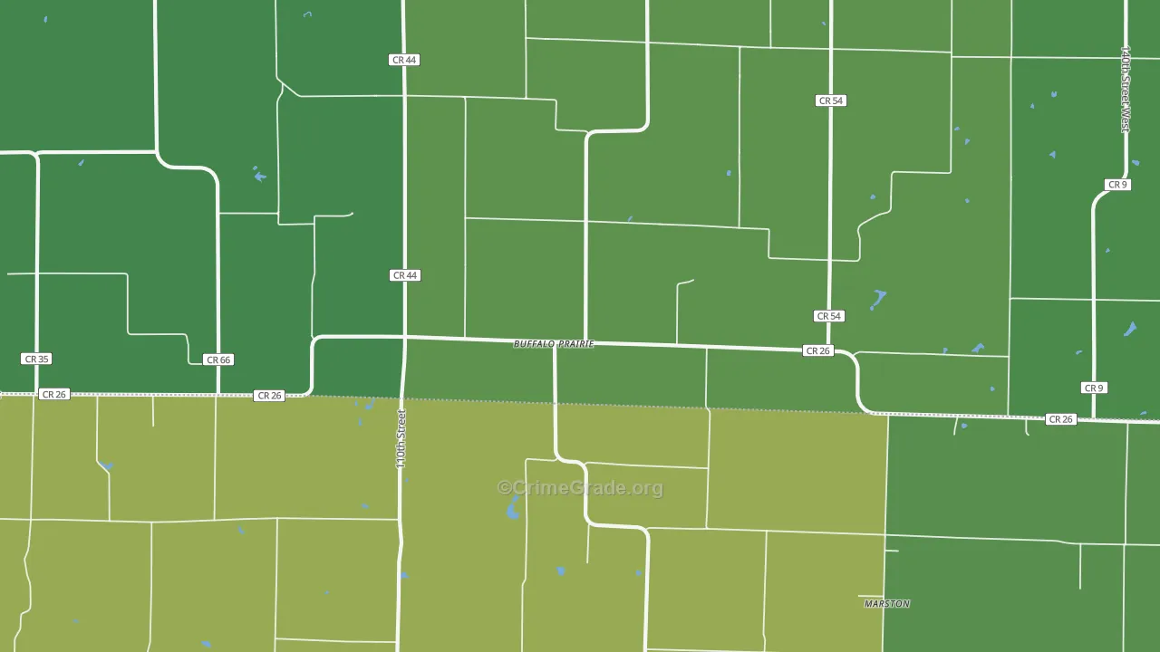 Buffalo Prairie, IL Map of Assault Rates