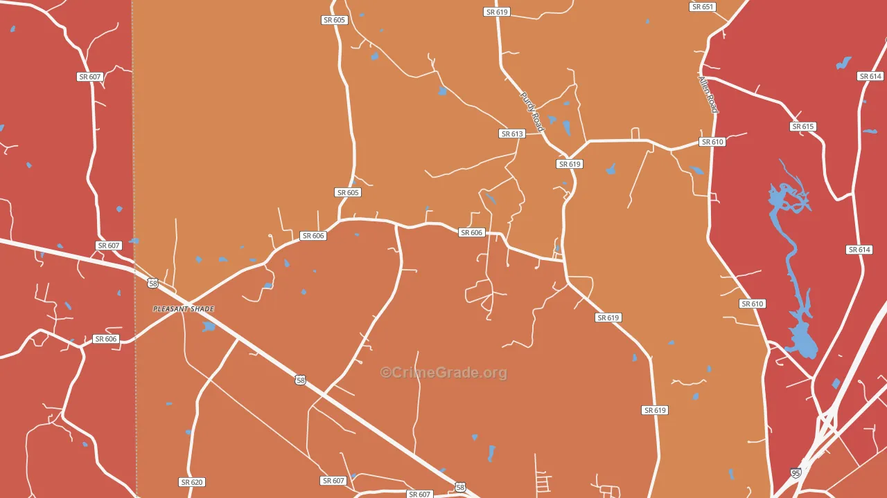 Bufford Crossroads, VA Map of Assault Rates