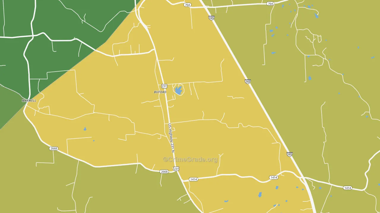 Buford, KY Map of Assault Rates