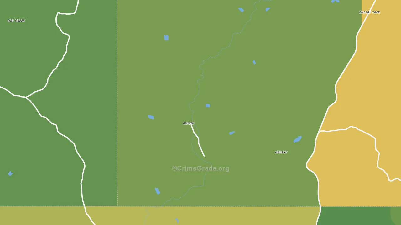 Bunch, OK Map of Assault Rates