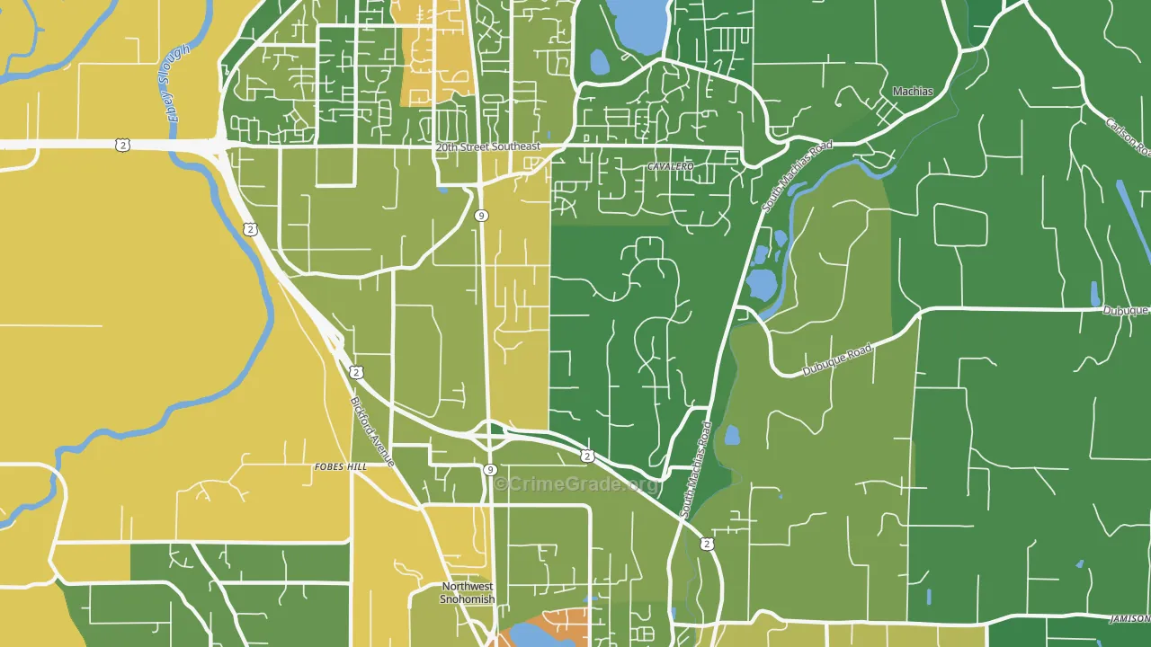 Bunk Foss, WA Map of Assault Rates