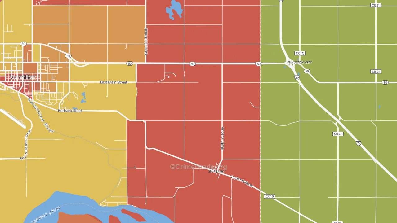 Burbank, SD Map of Assault Rates