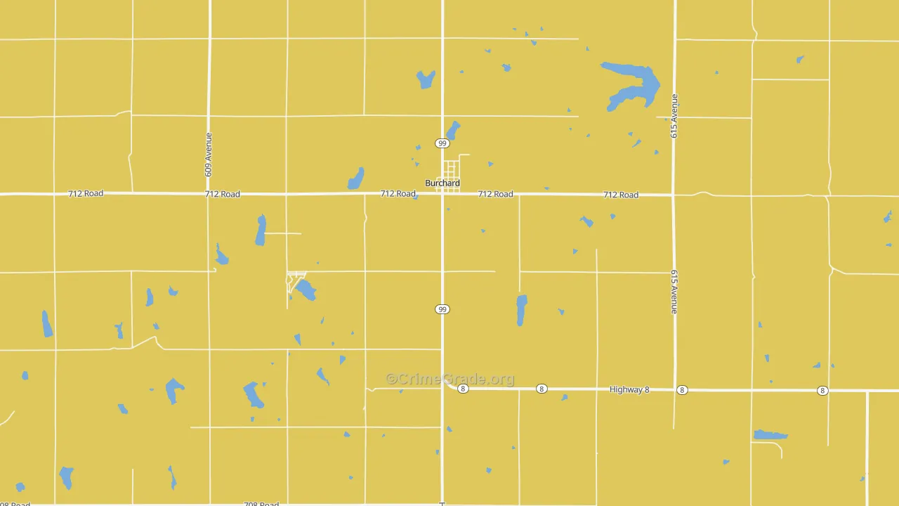 Burchard, NE Map of Assault Rates