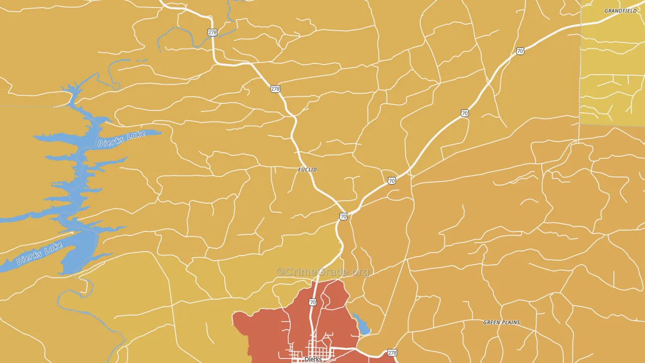 Burg, AR Map of Assault Rates