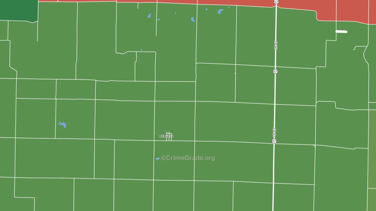 Burgess, IL Map of Assault Rates