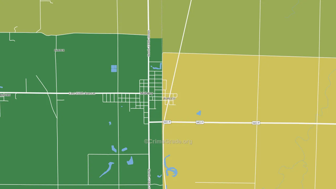 Burgess, MO Map of Assault Rates