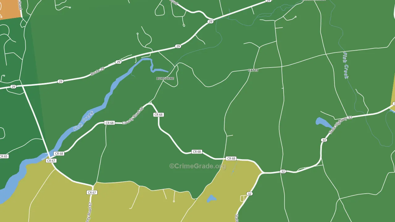 Burgoyne, NY Map of Assault Rates