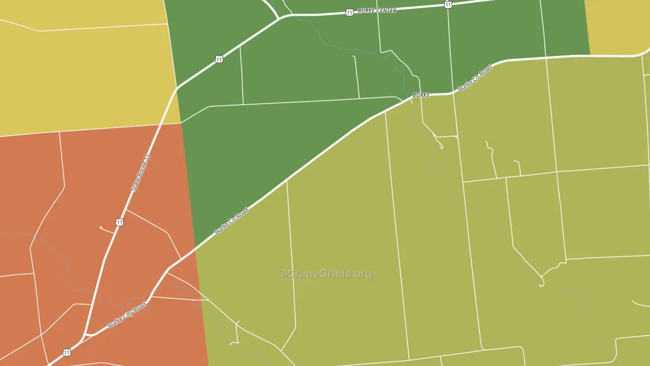 Burke Center, NY Map of Assault Rates