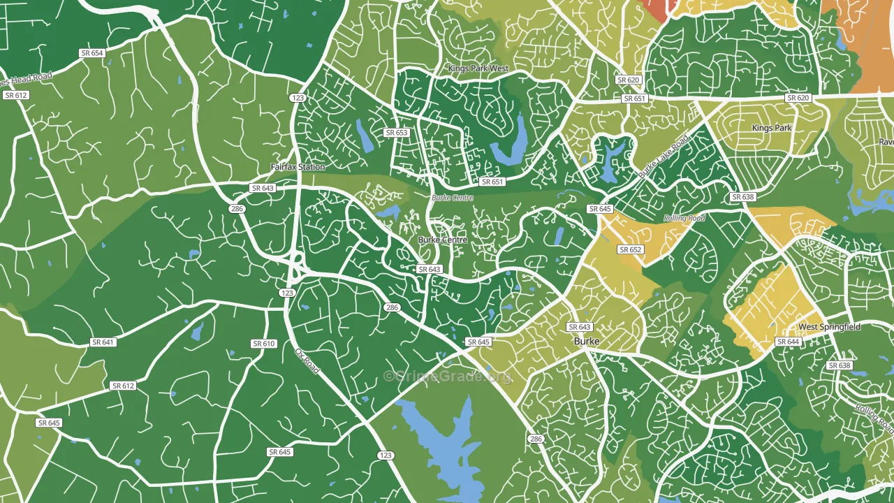 Burke Centre, VA Map of Assault Rates