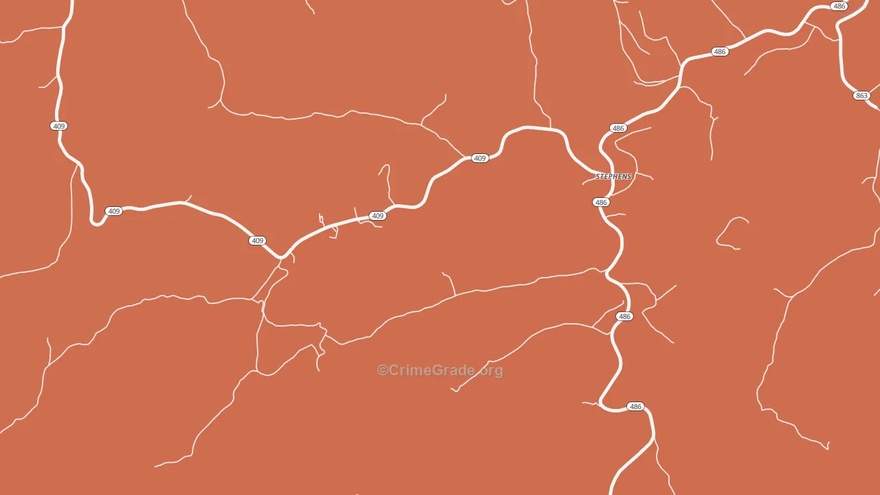 Burke, KY Map of Assault Rates