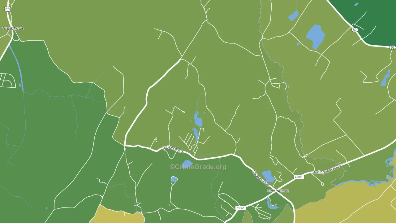 Burlingham, NY Map of Assault Rates