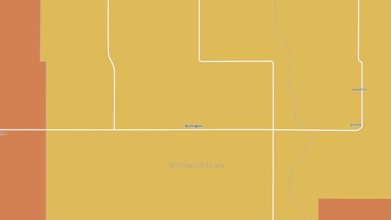 Burlington, OK Map of Assault Rates