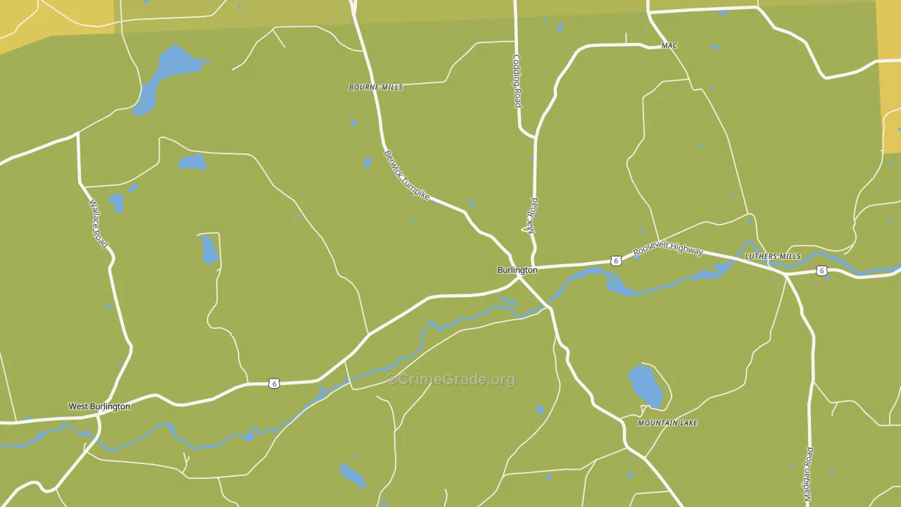 Burlington, PA Map of Assault Rates