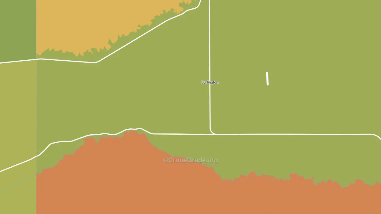 Burlington, WY Map of Assault Rates