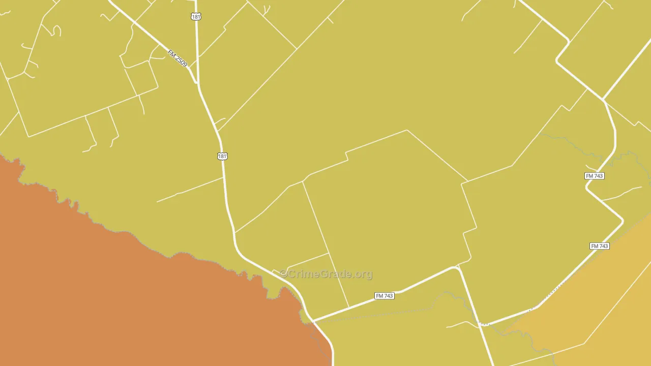 Burnell, TX Map of Assault Rates