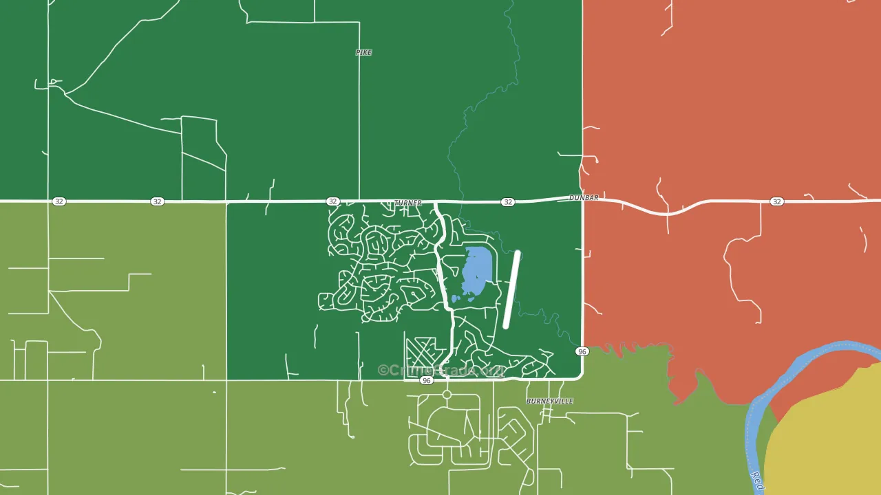 Burneyville, OK Map of Assault Rates