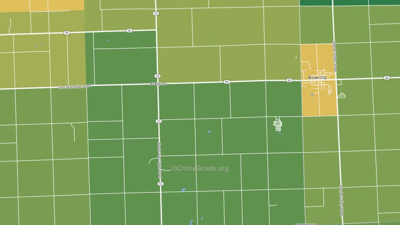Burnside, MI Map of Assault Rates