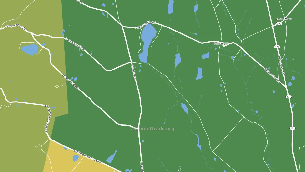 Burnwood, PA Map of Assault Rates