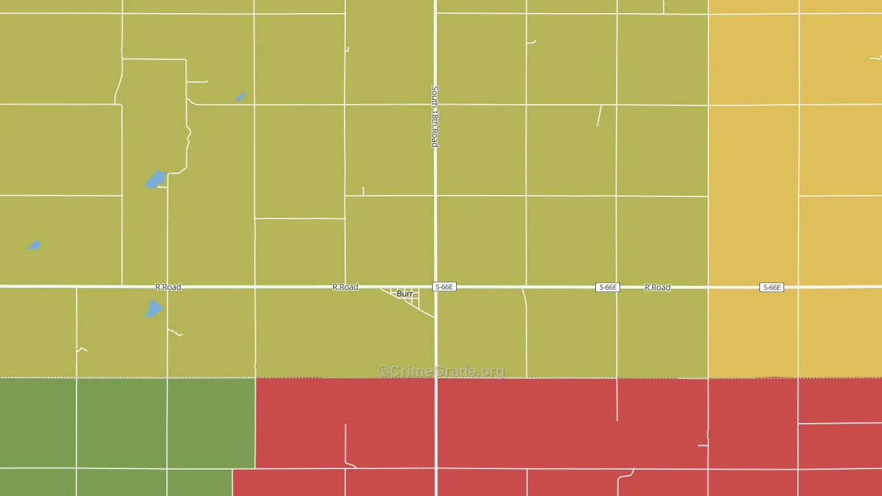 Burr, NE Map of Assault Rates