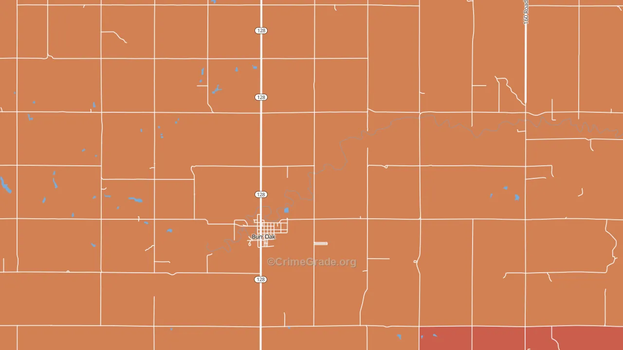 Burr Oak, KS Map of Assault Rates