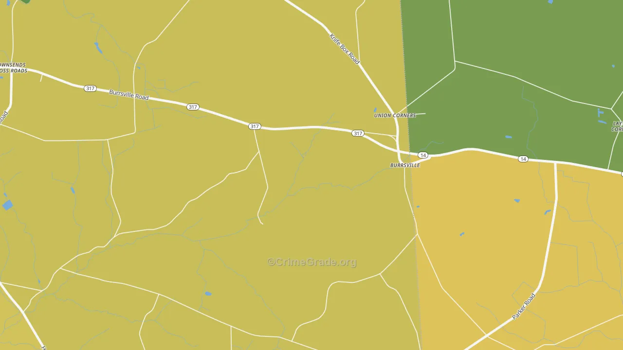 Burrsville, MD Map of Assault Rates