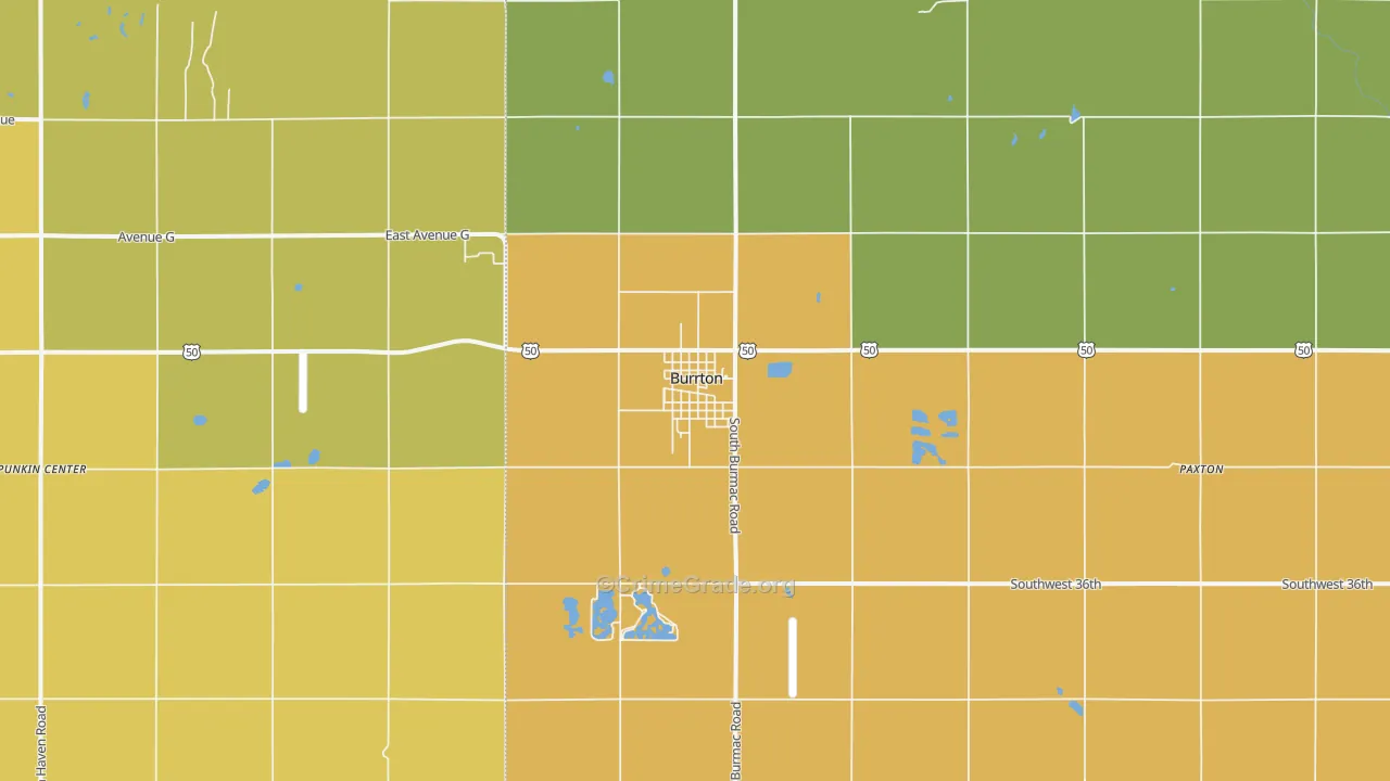 Burrton, KS Map of Assault Rates