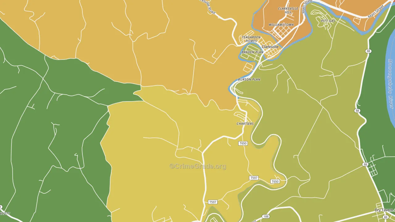 Burson Plan, PA Map of Assault Rates