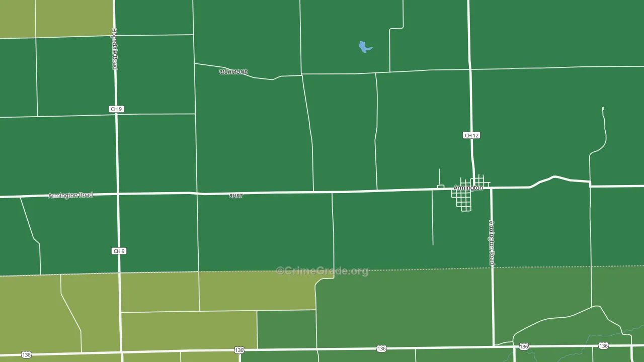 Burt, IL Map of Assault Rates