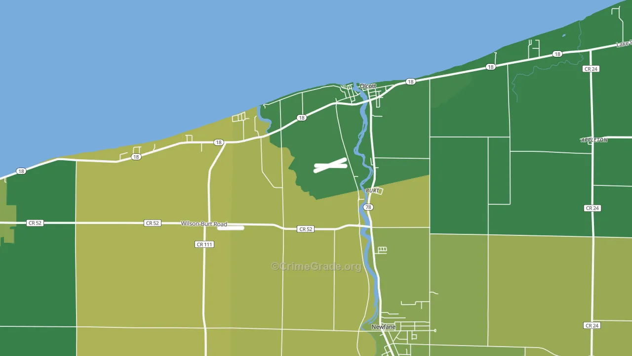 Burt, NY Map of Assault Rates