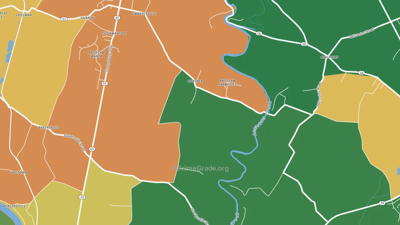 Burtner, MD Map of Assault Rates