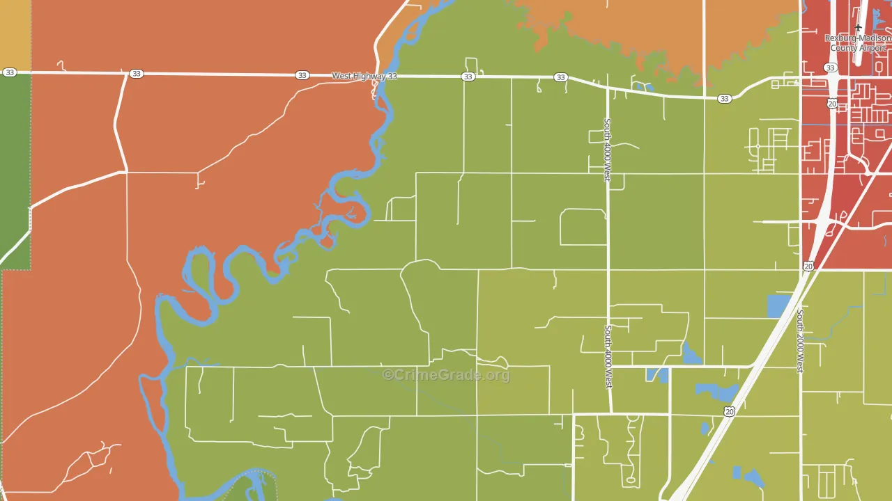 Burton, ID Map of Assault Rates