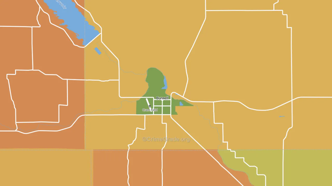 Burwell, NE Map of Assault Rates