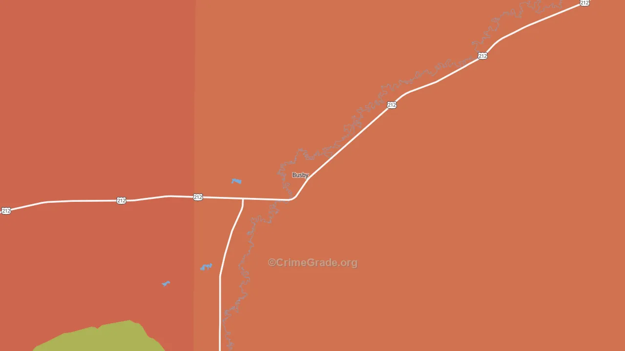 Busby, MT Map of Assault Rates
