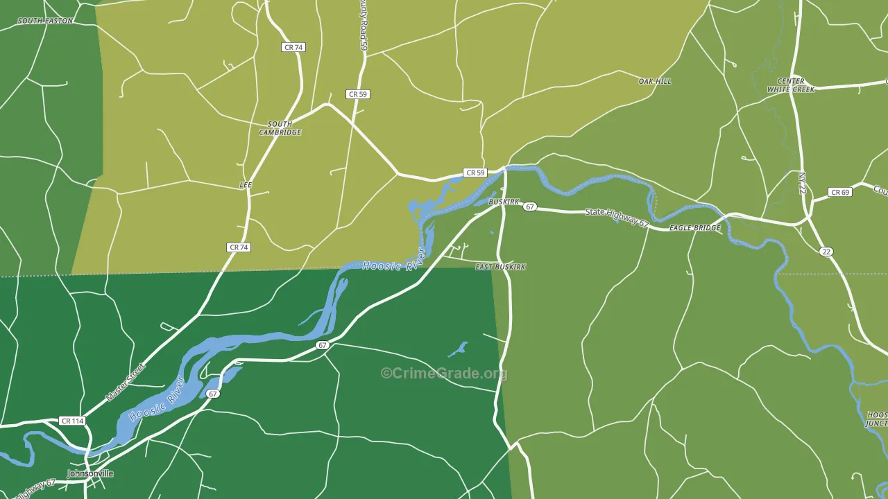 Buskirk, NY Map of Assault Rates