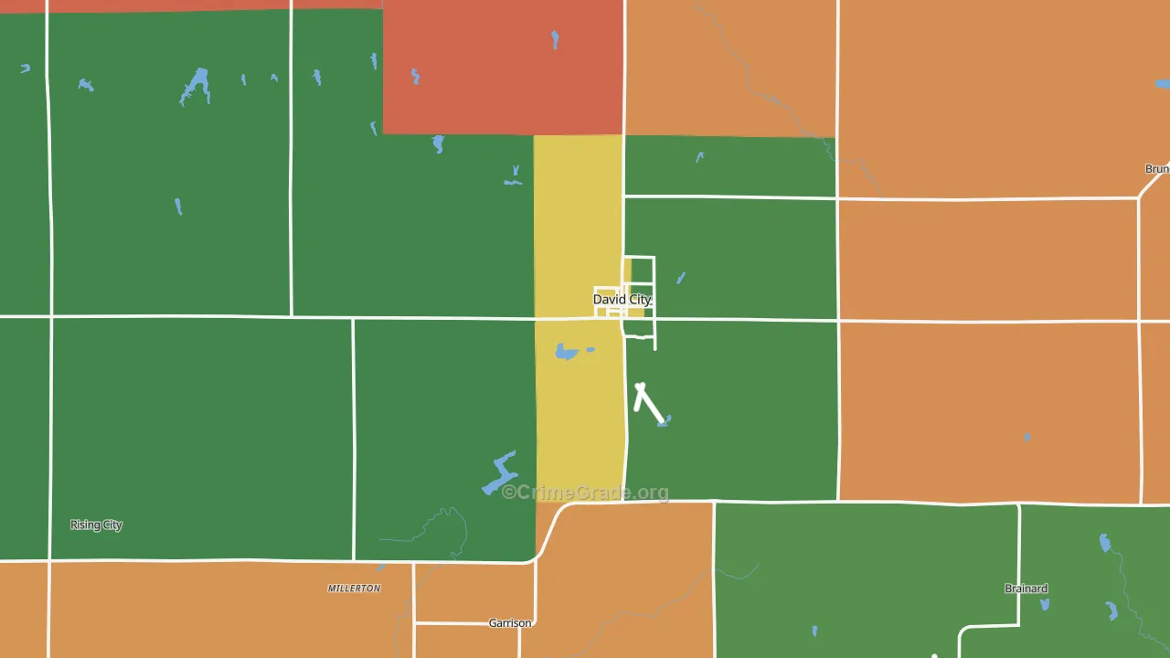 Butler County, NE Map of Assault Rates