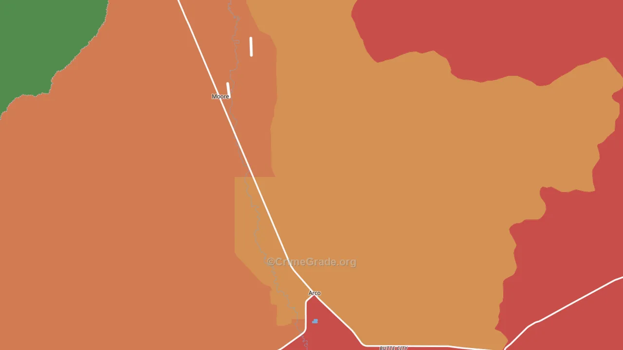 Butte County, ID Map of Assault Rates